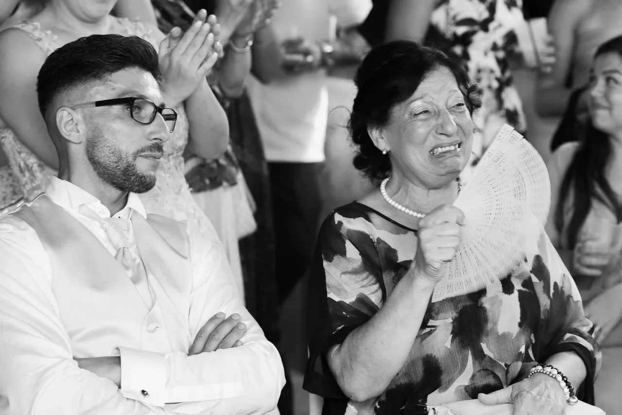 Gianluca’s mother moved during the slideshow